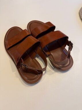 Todd Snyder Brown Leather Double-Strap Sandals Sz 11.  Box38